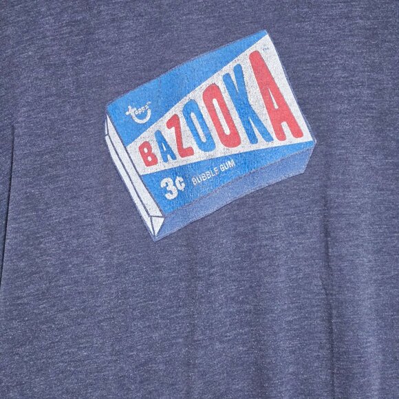 Jerry Leigh Bazooka Bubble Gum Graphic Tee Juniors Size Small Navy Ringer Style - Picture 3 of 6